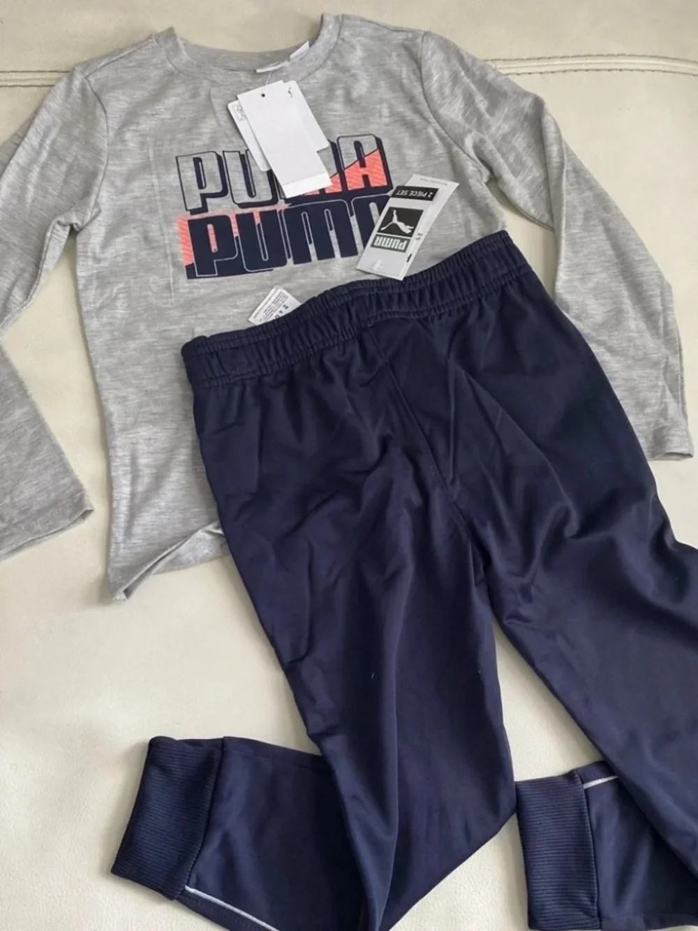 Puma Kids Gray and Blue Matching Set 6244 - Picture 3 of 3